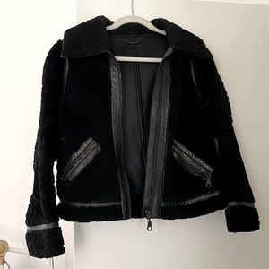 KENZO 100% sheep leather coat jacket